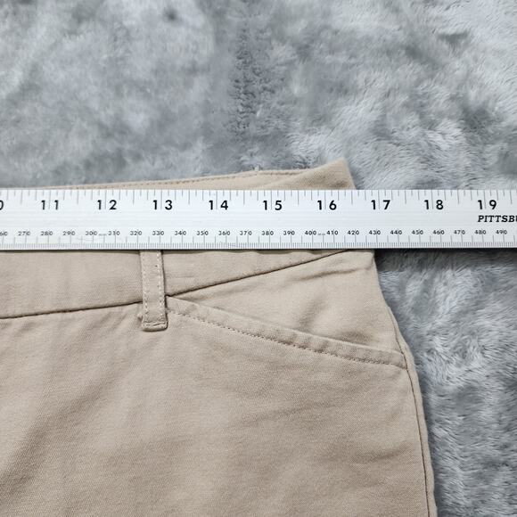 Vintage St Johns Bay Pants Womens 10 Tan Khaki Mid Rise Capri Office Preppy - Picture 8 of 12